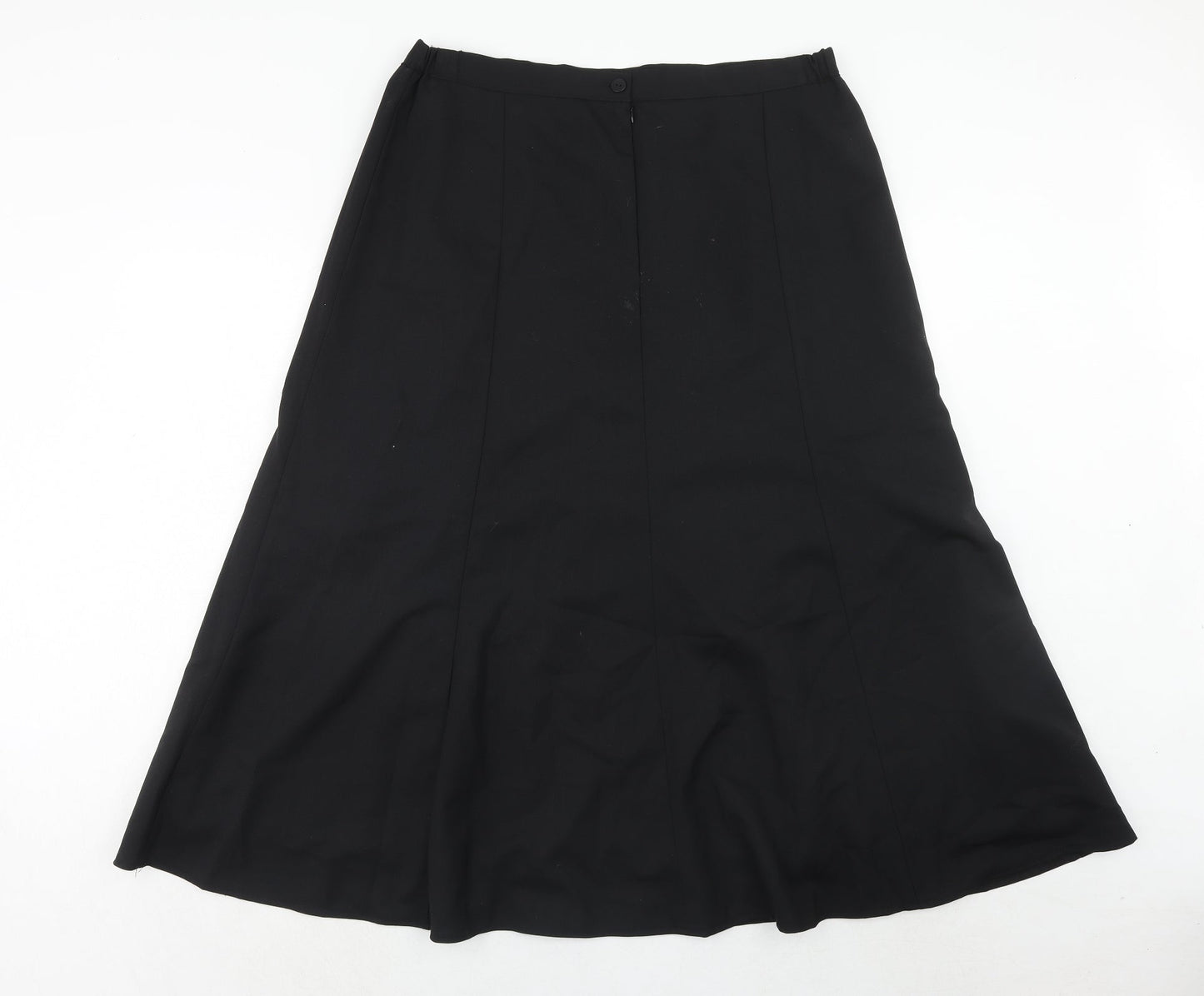 Country Collection Womens Black Polyester Swing Skirt Size 18 Zip