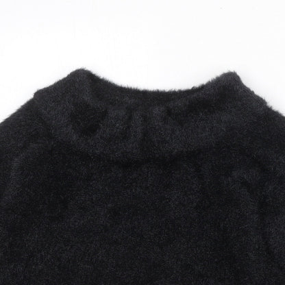 H&M Womens Black Roll Neck Polyester Pullover Jumper Size XS