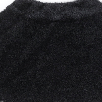 H&M Womens Black Roll Neck Polyester Pullover Jumper Size XS