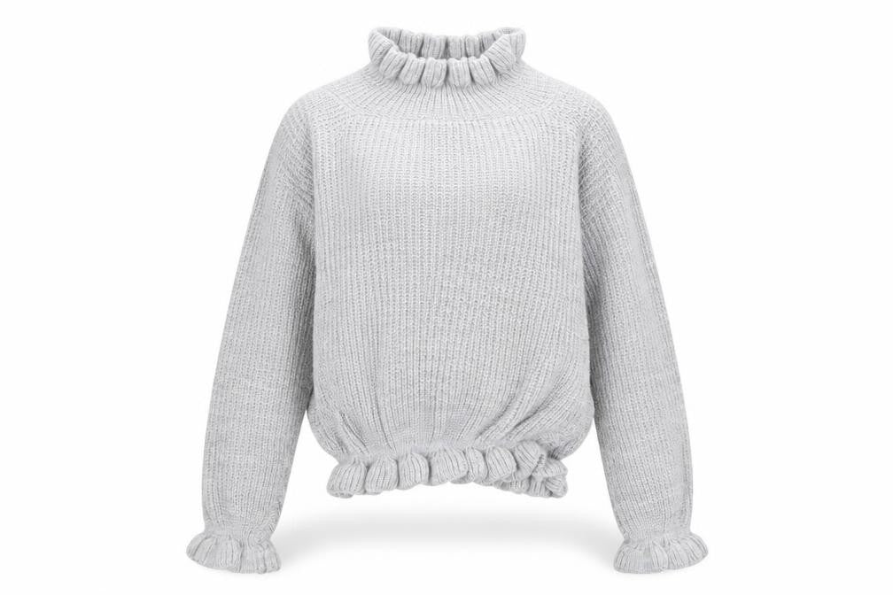 Cameo Rose Womens Green High Neck Acrylic Pullover Jumper Size S