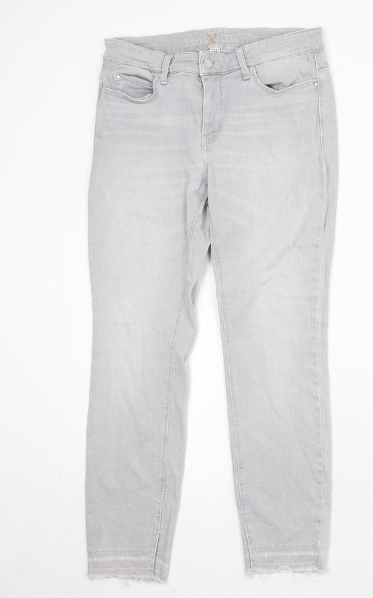 Dream Jeans Womens Grey Cotton Skinny Jeans Size 27 in Regular Zip
