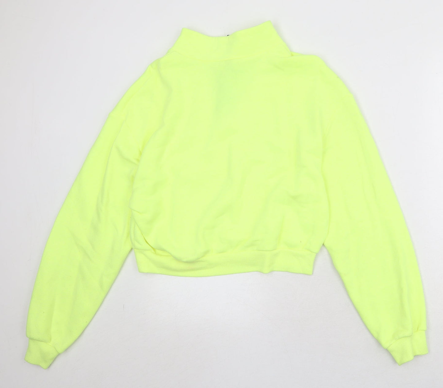 Divided by H&M Womens Yellow Cotton Pullover Sweatshirt Size M Zip - Williamsburg