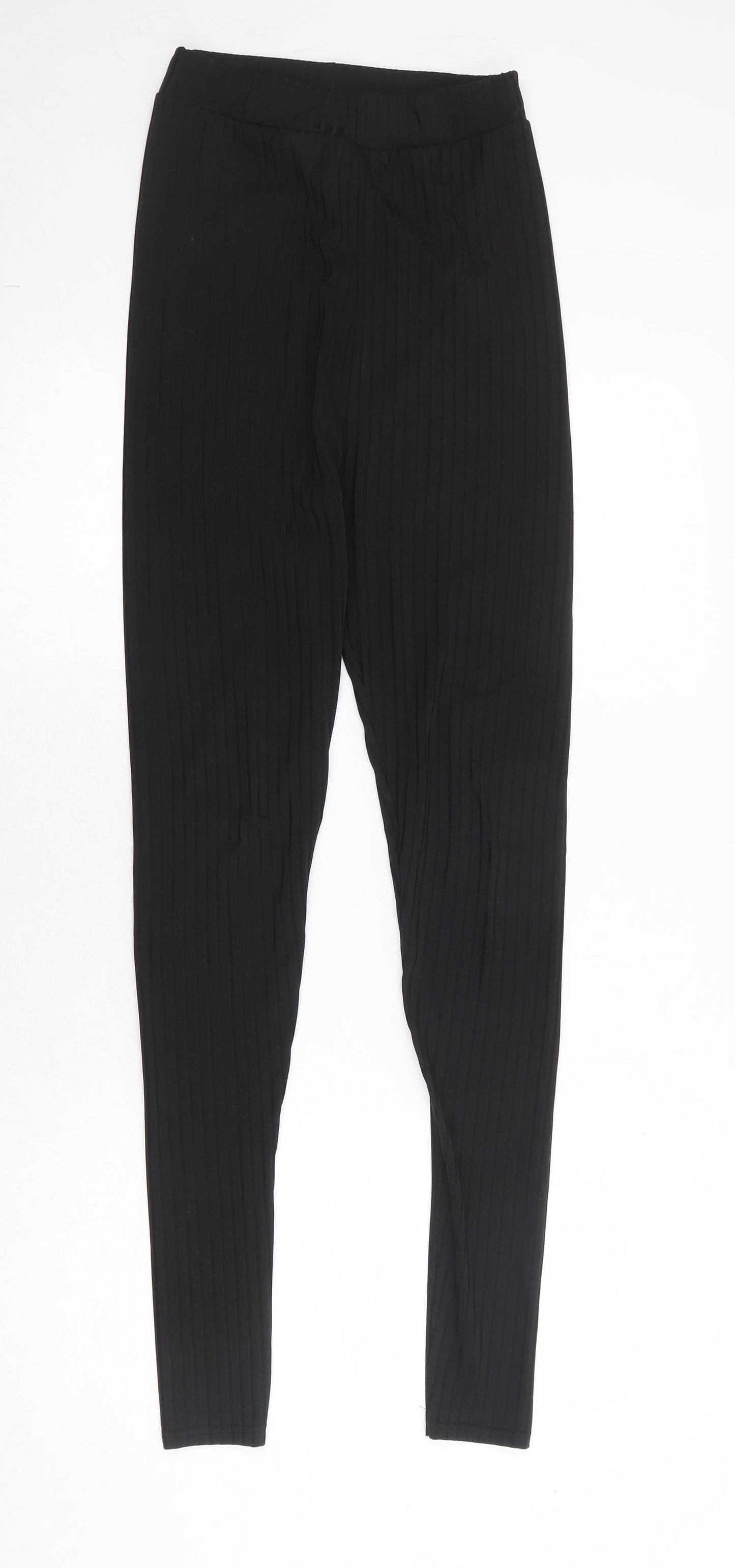 PRETTYLITTLETHING Womens Black Polyester Jegging Leggings Size 8