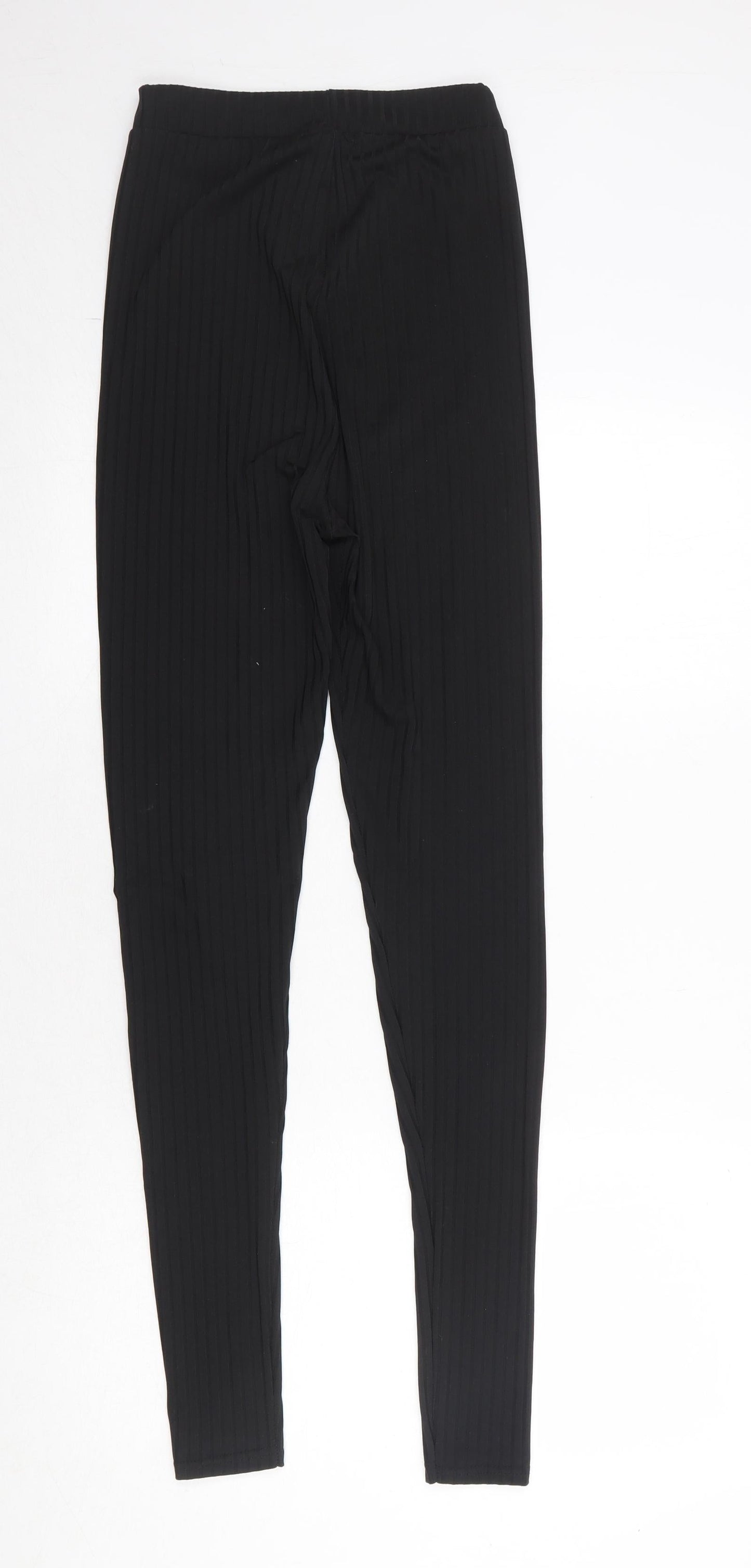 PRETTYLITTLETHING Womens Black Polyester Jegging Leggings Size 8