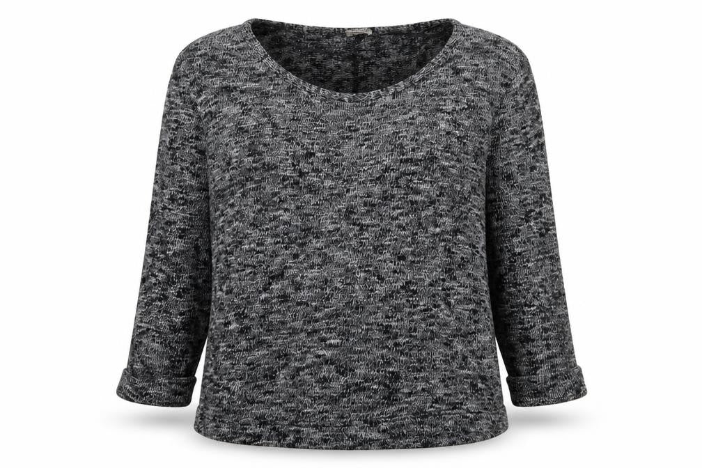 River Island Womens Black Scoop Neck Cotton Pullover Jumper Size 8