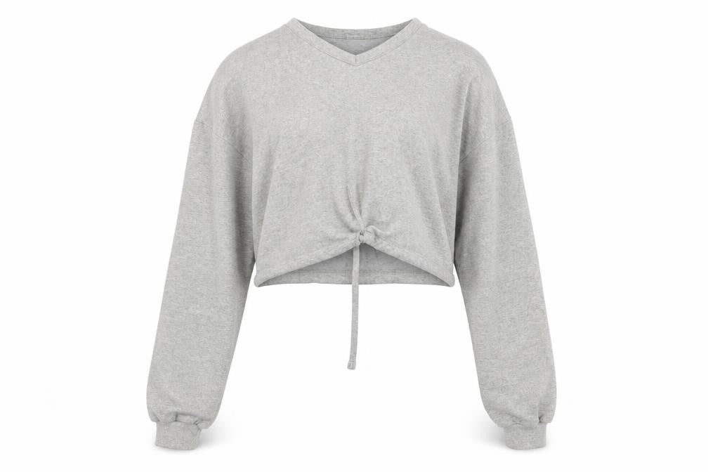 Boohoo Womens Grey Polyester Pullover Sweatshirt Size 12 Pullover