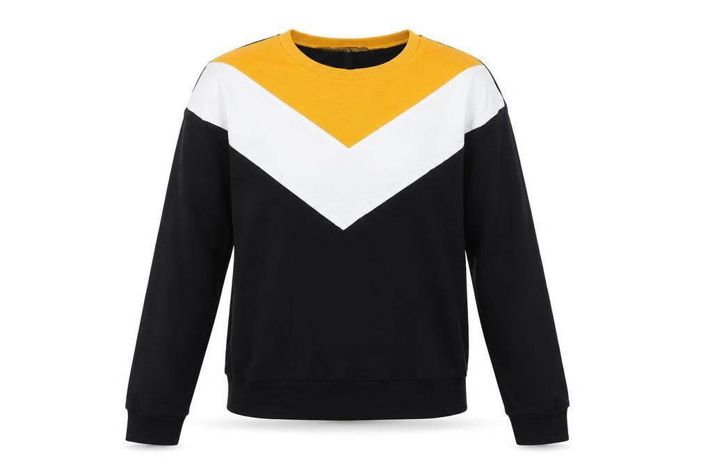 Divided Womens Black Colourblock 100% Cotton Pullover Sweatshirt Size S Pullover