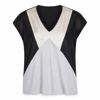 Oasis Womens Black Polyester Basic T-Shirt Size S V-Neck