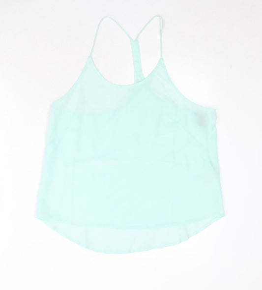 H&M Womens Blue Polyester Camisole Tank Size 14 Round Neck