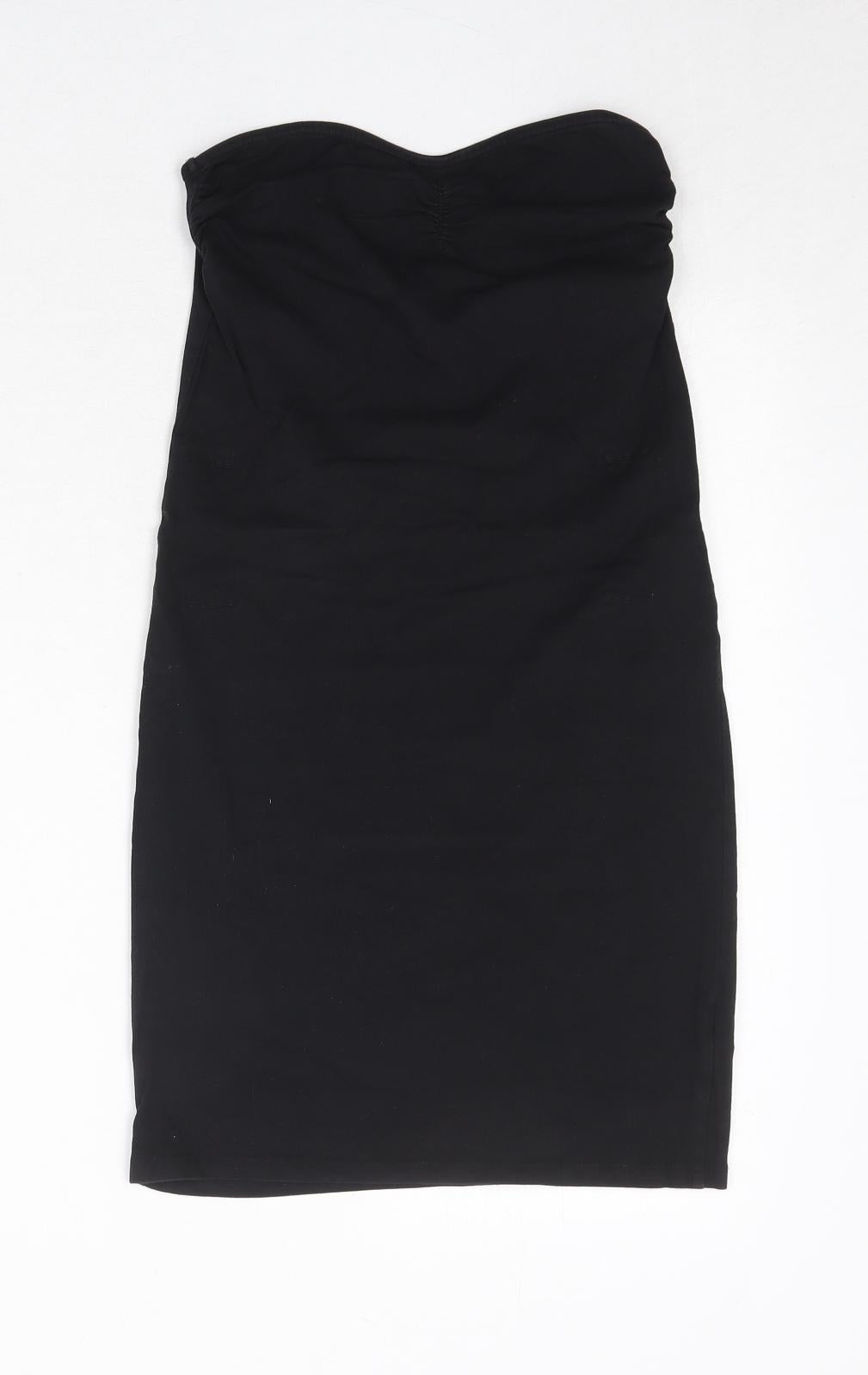 New Look Womens Black Cotton A-Line Size 10 Sweetheart Pullover