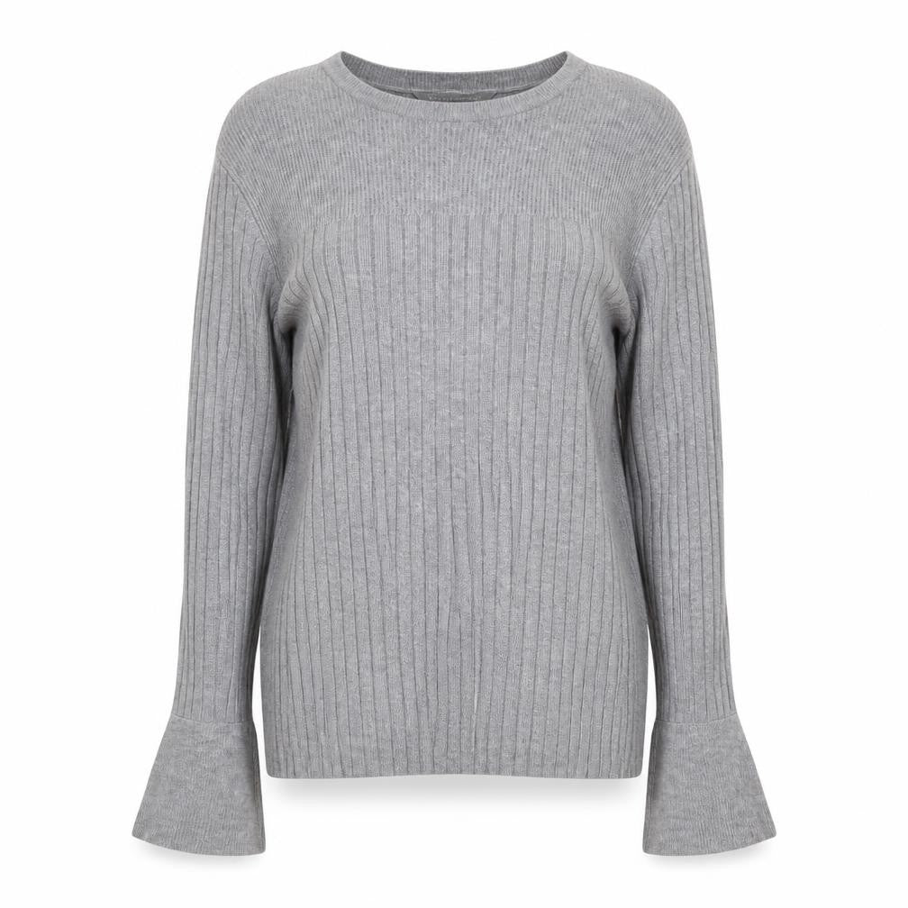 Dorothy Perkins Womens Grey Round Neck Viscose Pullover Jumper Size 12