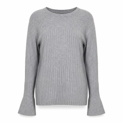 Dorothy Perkins Womens Grey Round Neck Viscose Pullover Jumper Size 12