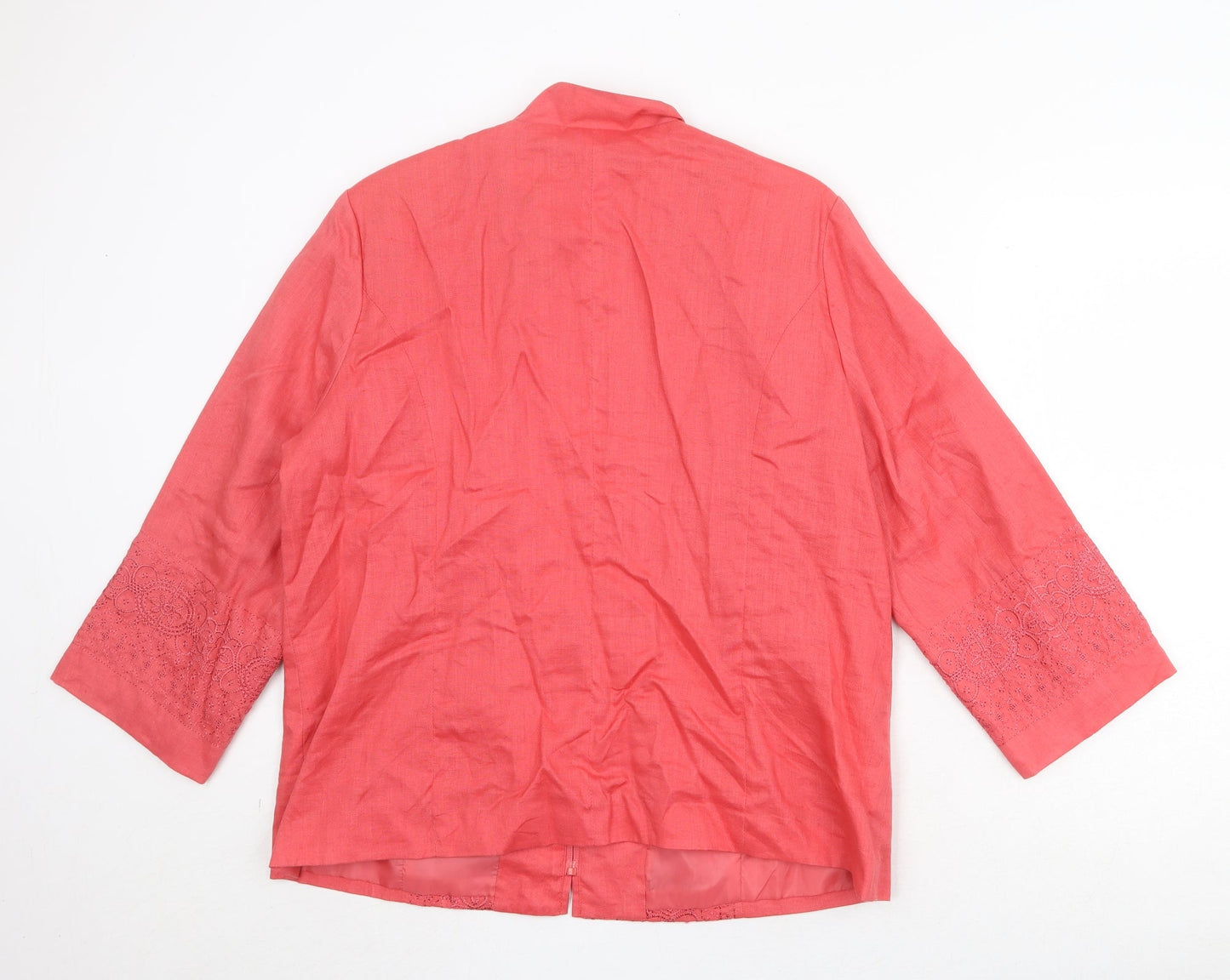 Anne Carson Womens Pink Jacket Size 2XL Zip