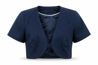 Anna Rose Womens Blue Cotton Jacket Blazer Size 10