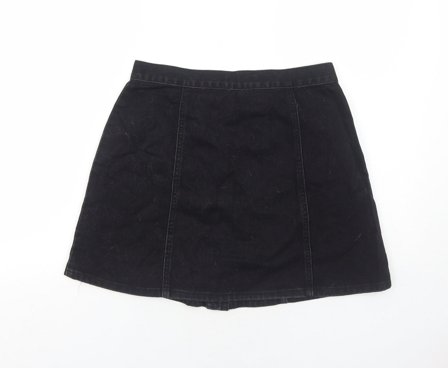 Cooperative Womens Black Cotton A-Line Skirt Size M Snap