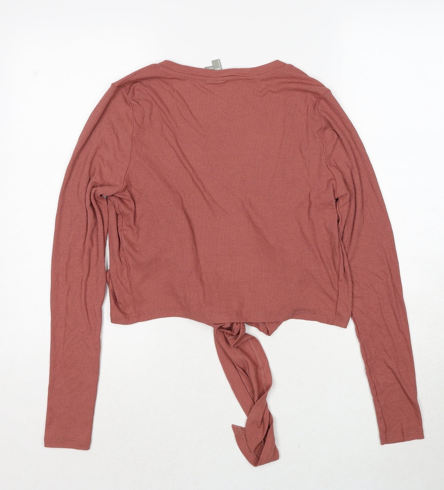 ASOS Womens Beige V-Neck Viscose Wrap Jumper Size 12