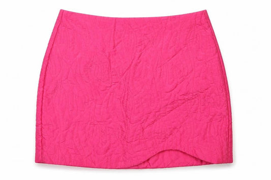 Bershka Womens Pink Geometric Polyester Mini Skirt Size XS Zip