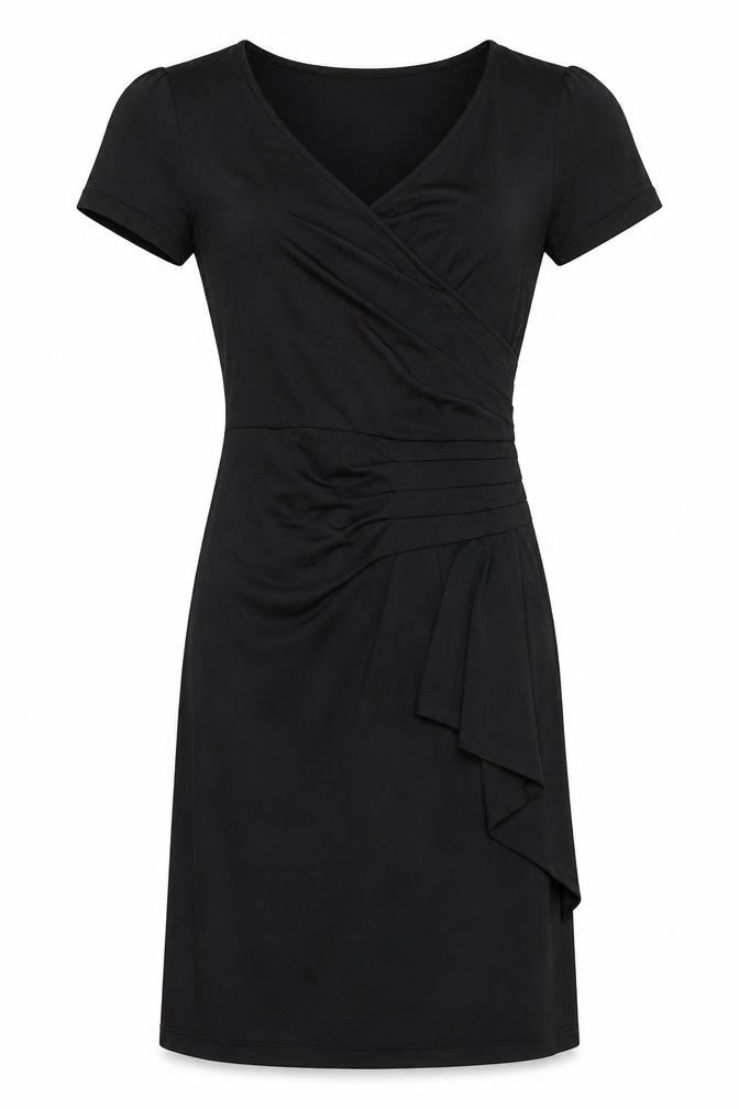 Little Buddha Womens Black Polyester Bodycon Size XS V-Neck Pullover