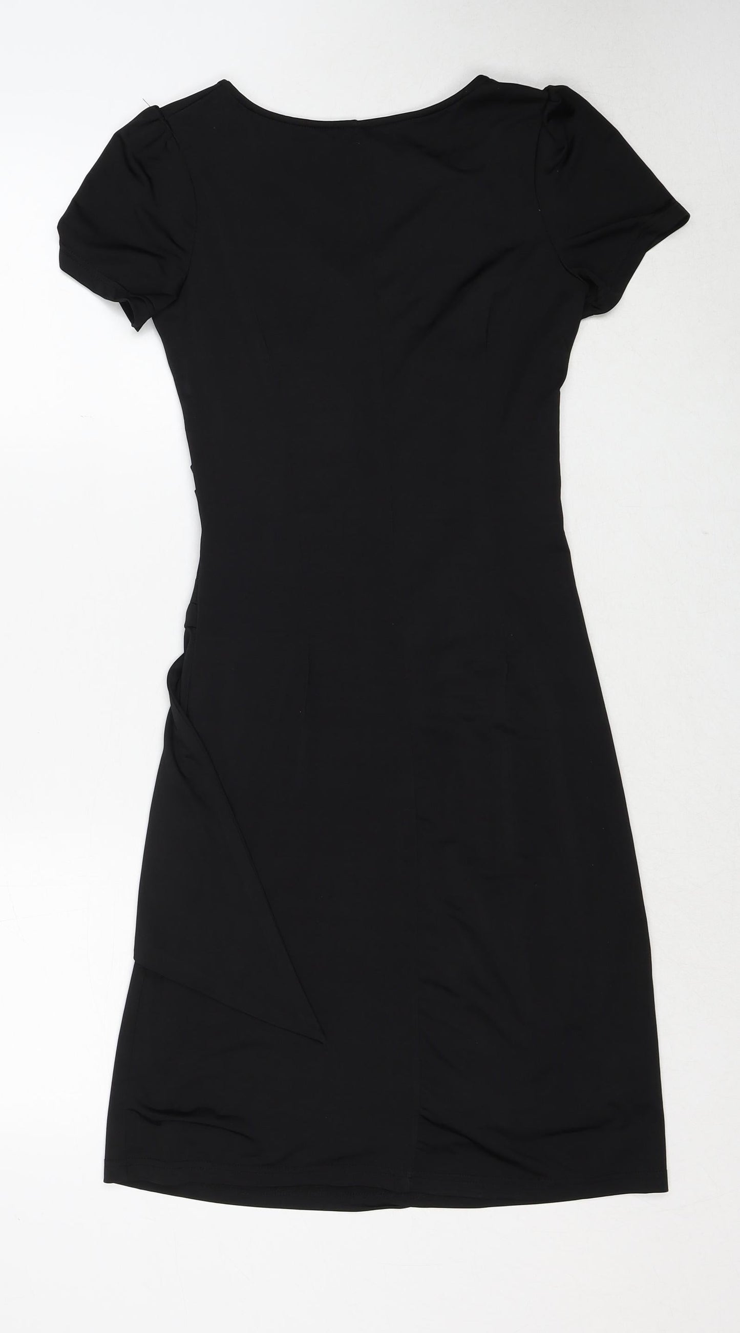 Little Buddha Womens Black Polyester Bodycon Size XS V-Neck Pullover