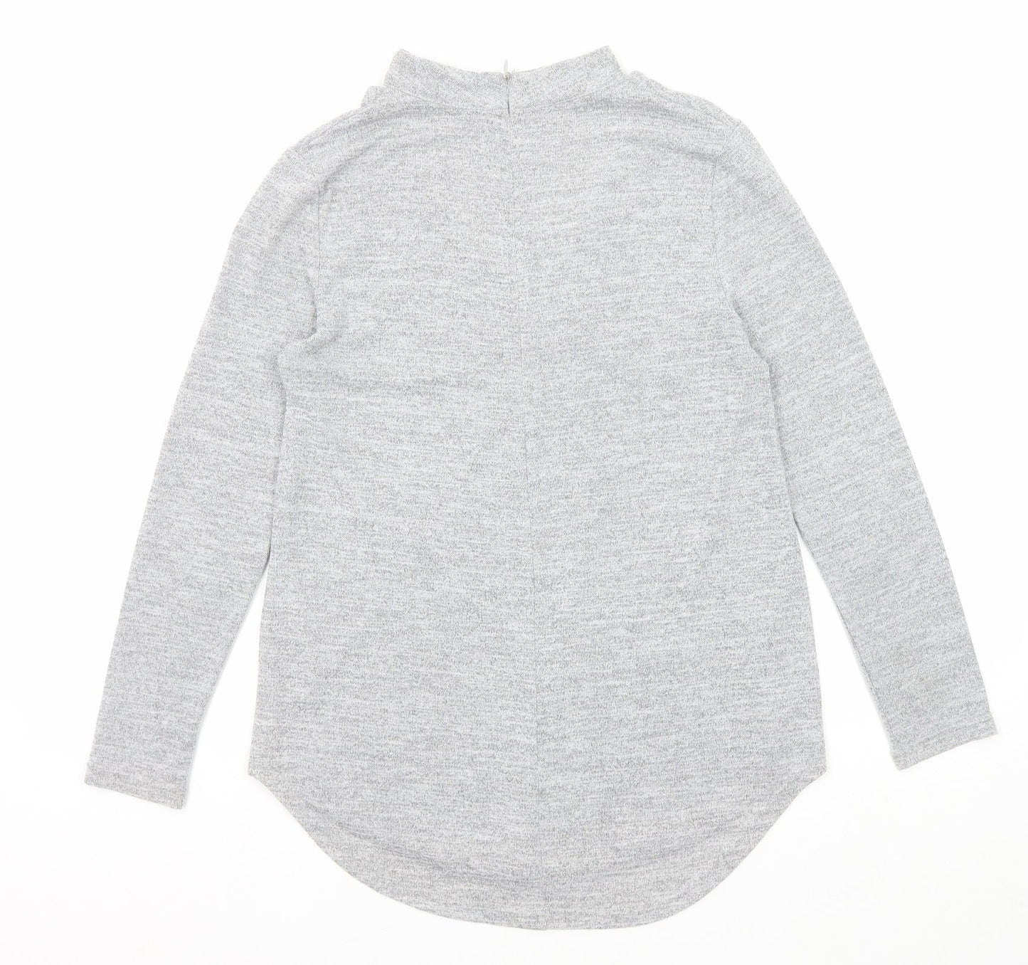 Quiz Womens Grey V-Neck Viscose Pullover Jumper Size 8