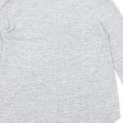 Quiz Womens Grey V-Neck Viscose Pullover Jumper Size 8