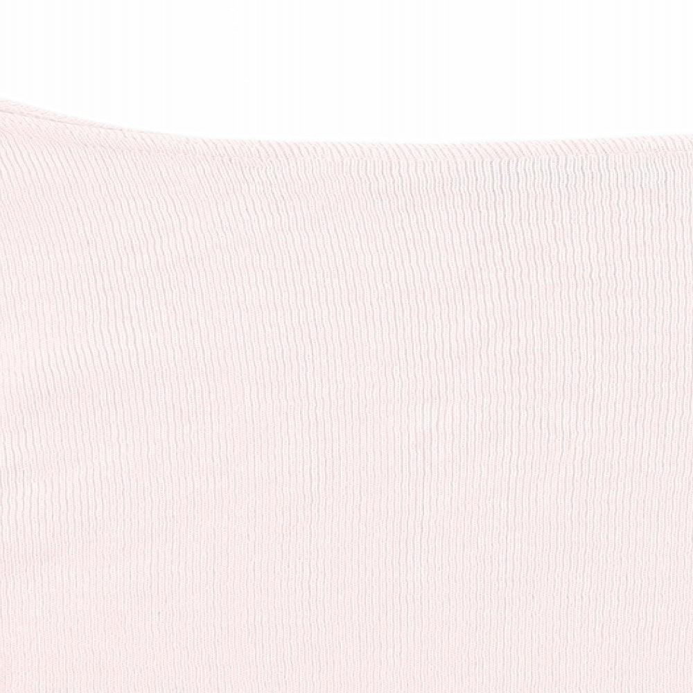 Nasty Gal Womens Pink Boat Neck Acrylic Pullover Jumper Size S