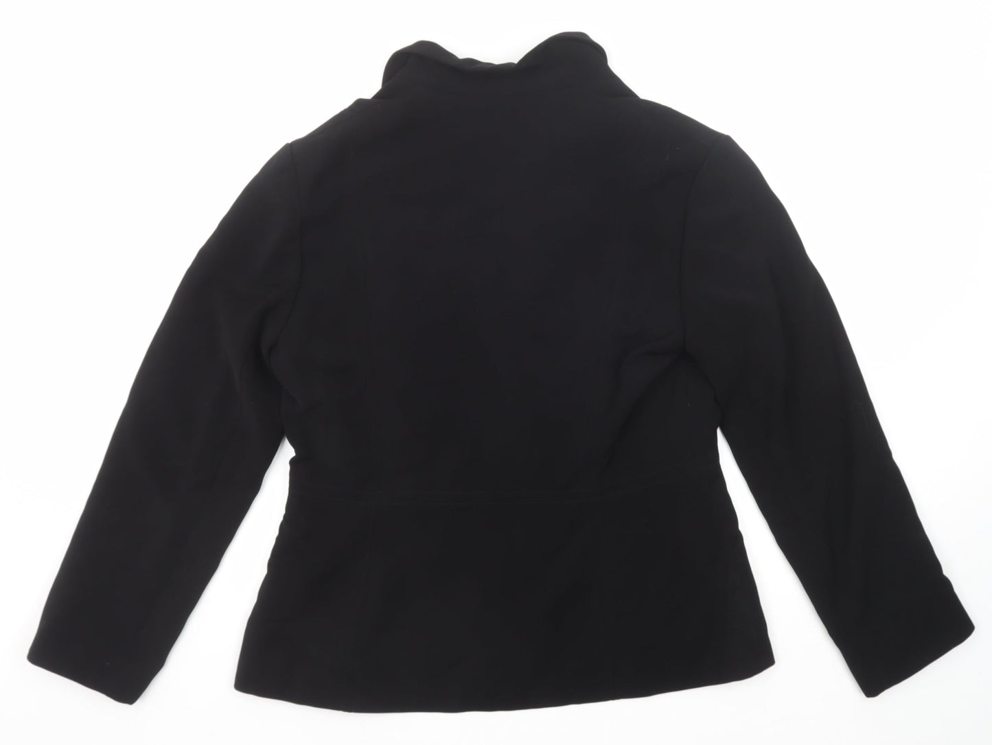 Off Shoot Womens Black Jacket Size 14 Button