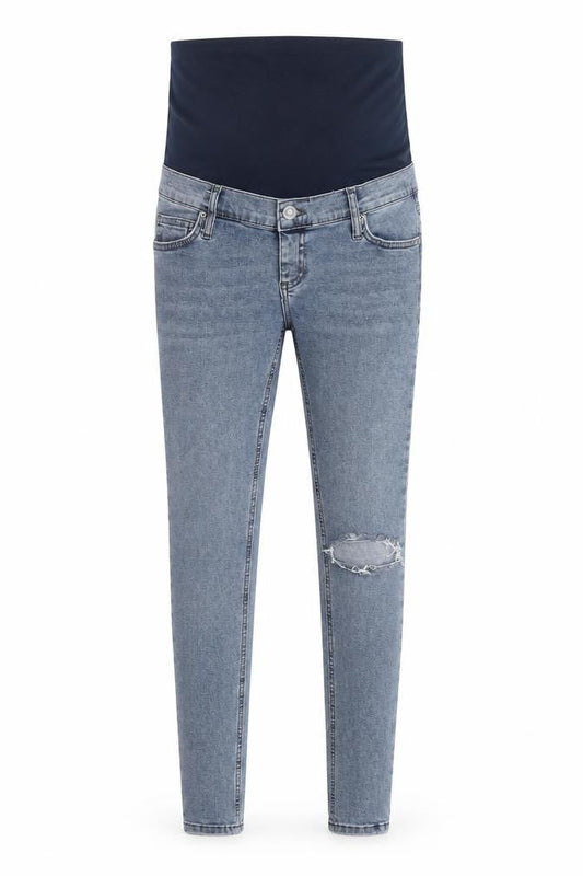Topshop Womens Blue Cotton Skinny Jeans Size 8 Regular Zip