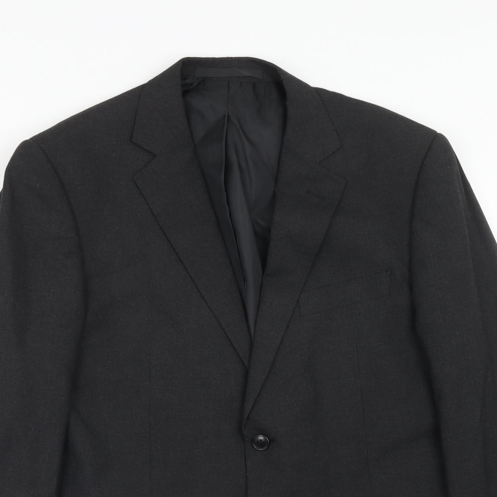 Marks and Spencer Mens Grey Polyester Jacket Suit Jacket Size 40 Regular