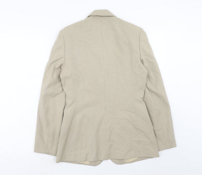 Next Womens Beige Polyester Jacket Suit Jacket Size 10