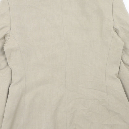 Next Womens Beige Polyester Jacket Suit Jacket Size 10