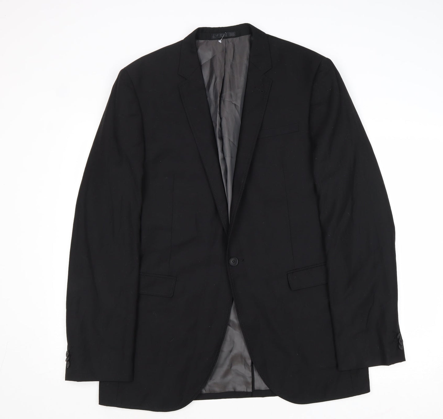Butler & Webb Mens Black Polyester Jacket Suit Jacket Size 40 Regular