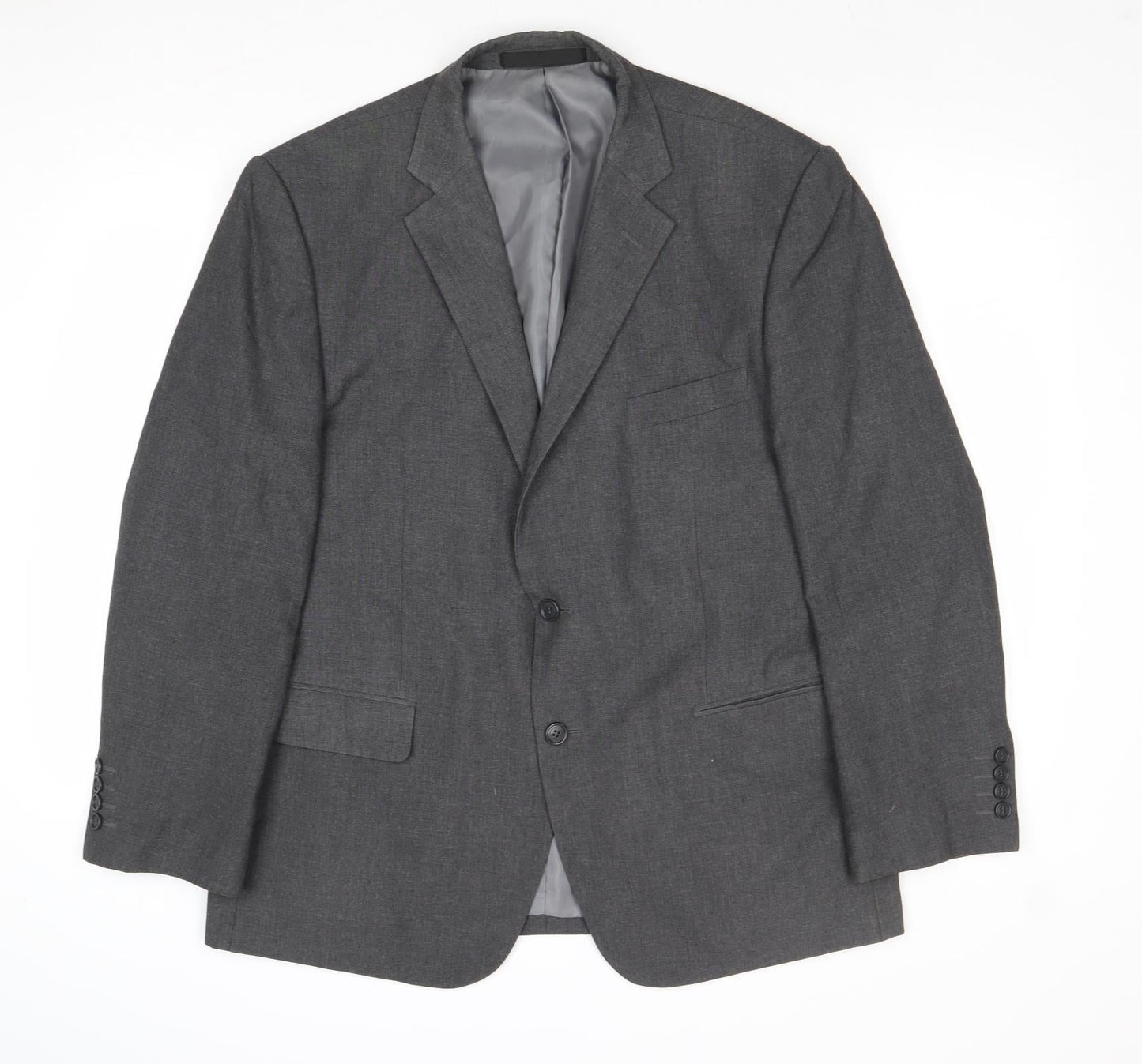 Marks and Spencer Mens Grey Polyester Jacket Suit Jacket Size 42 Regular