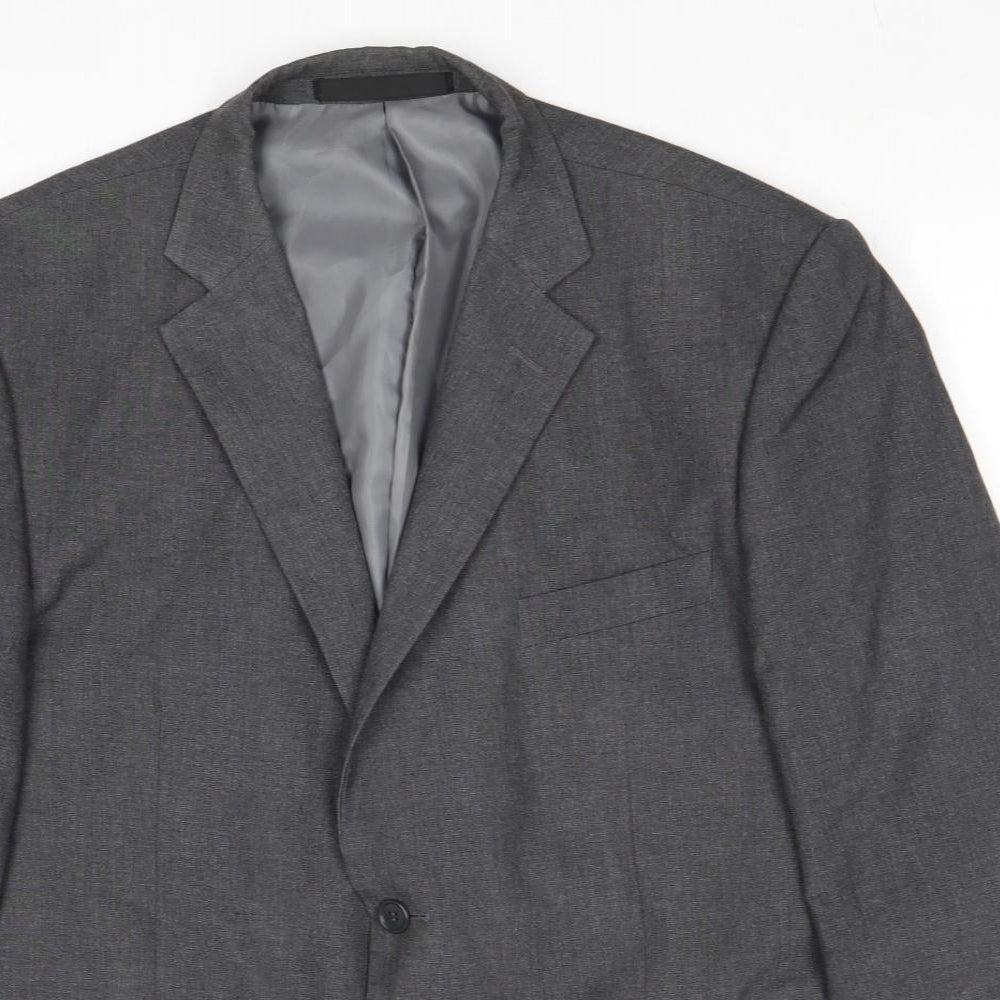 Marks and Spencer Mens Grey Polyester Jacket Suit Jacket Size 42 Regular