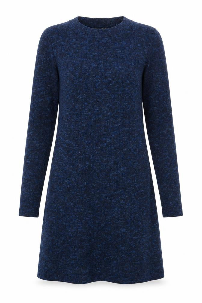 Topshop Womens Blue Polyester Jumper Dress Size 8 Round Neck Pullover