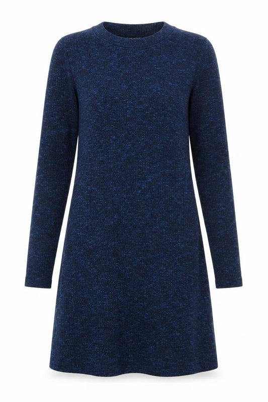 Topshop Womens Blue Polyester Jumper Dress Size 8 Round Neck Pullover