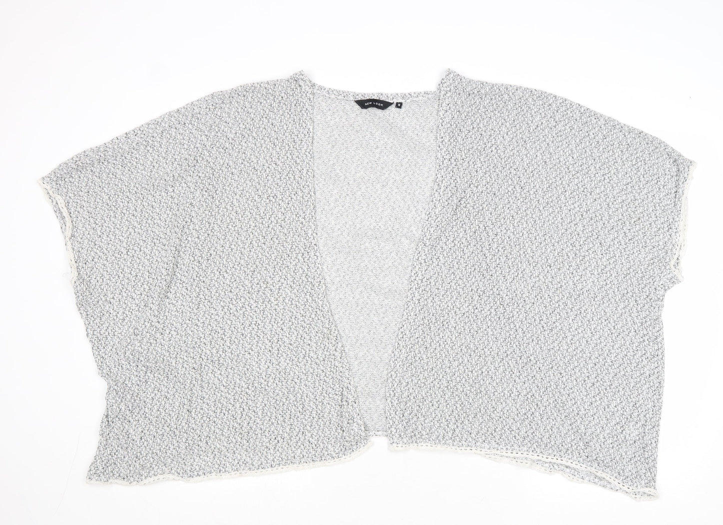 New Look Womens Grey V-Neck Polyester Cardigan Jumper Size 18