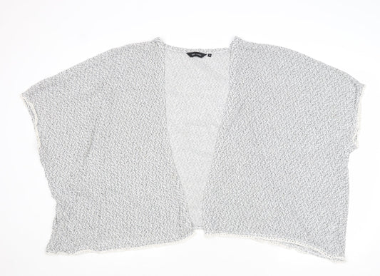 New Look Womens Grey V-Neck Polyester Cardigan Jumper Size 18