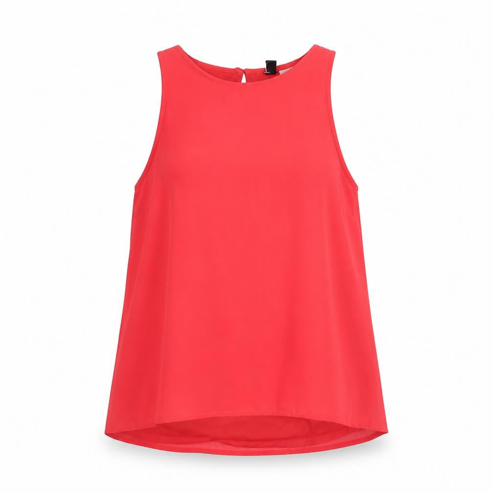 H&M Womens Pink Polyester Basic Tank Size 8 Round Neck