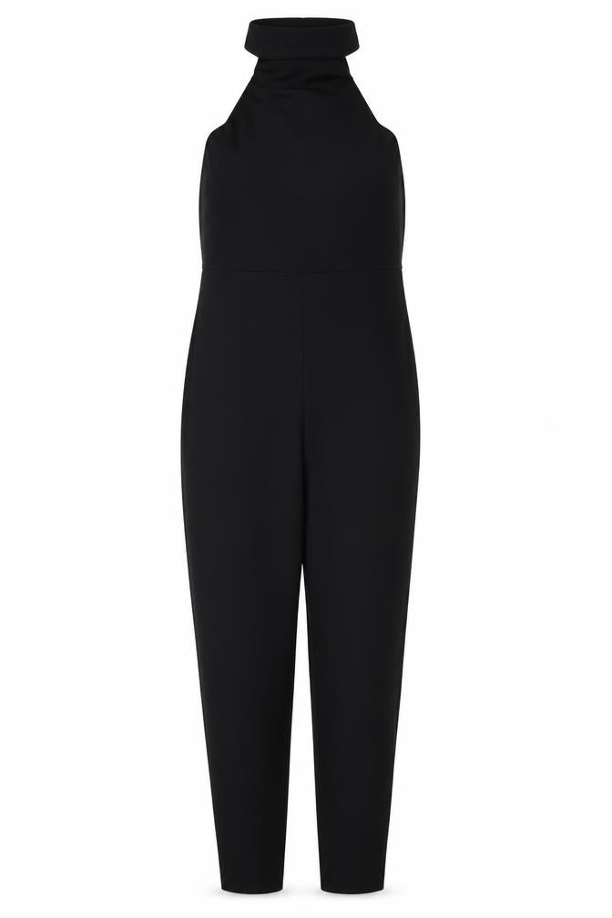 PRETTYLITTLETHING Womens Black Polyester Jumpsuit One-Piece Size 8 Pullover