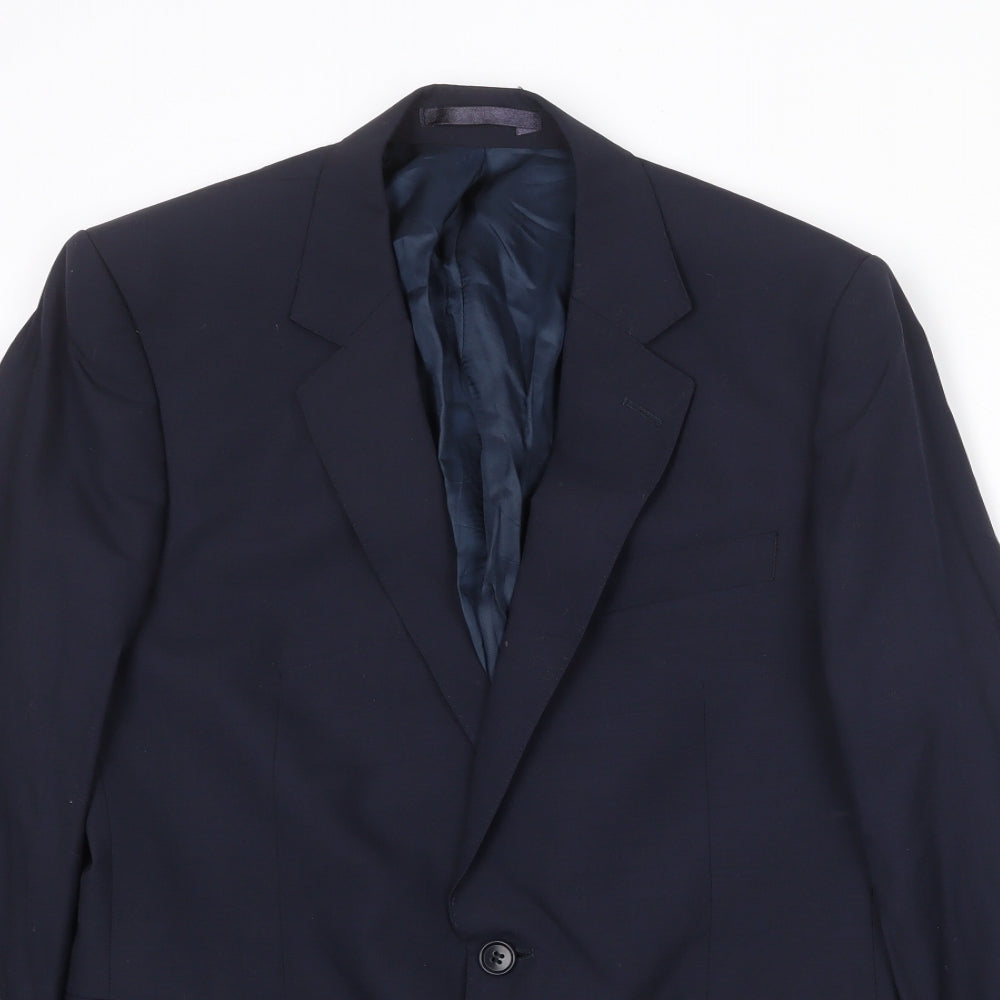 Hammond & Co Mens Blue Wool Jacket Suit Jacket Size 40 Regular