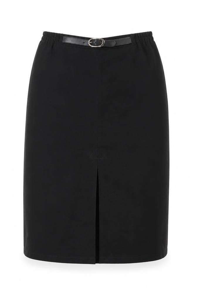 Afibel Womens Black Polyester A-Line Skirt Size 10 Buckle