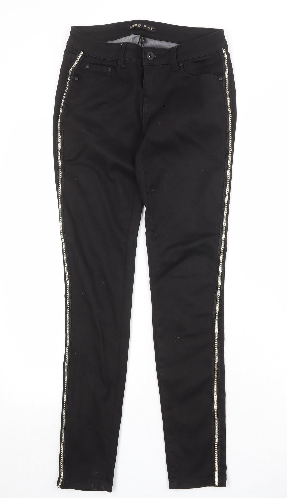 Toxik3 Womens Black Cotton Skinny Jeans Size S Regular Zip