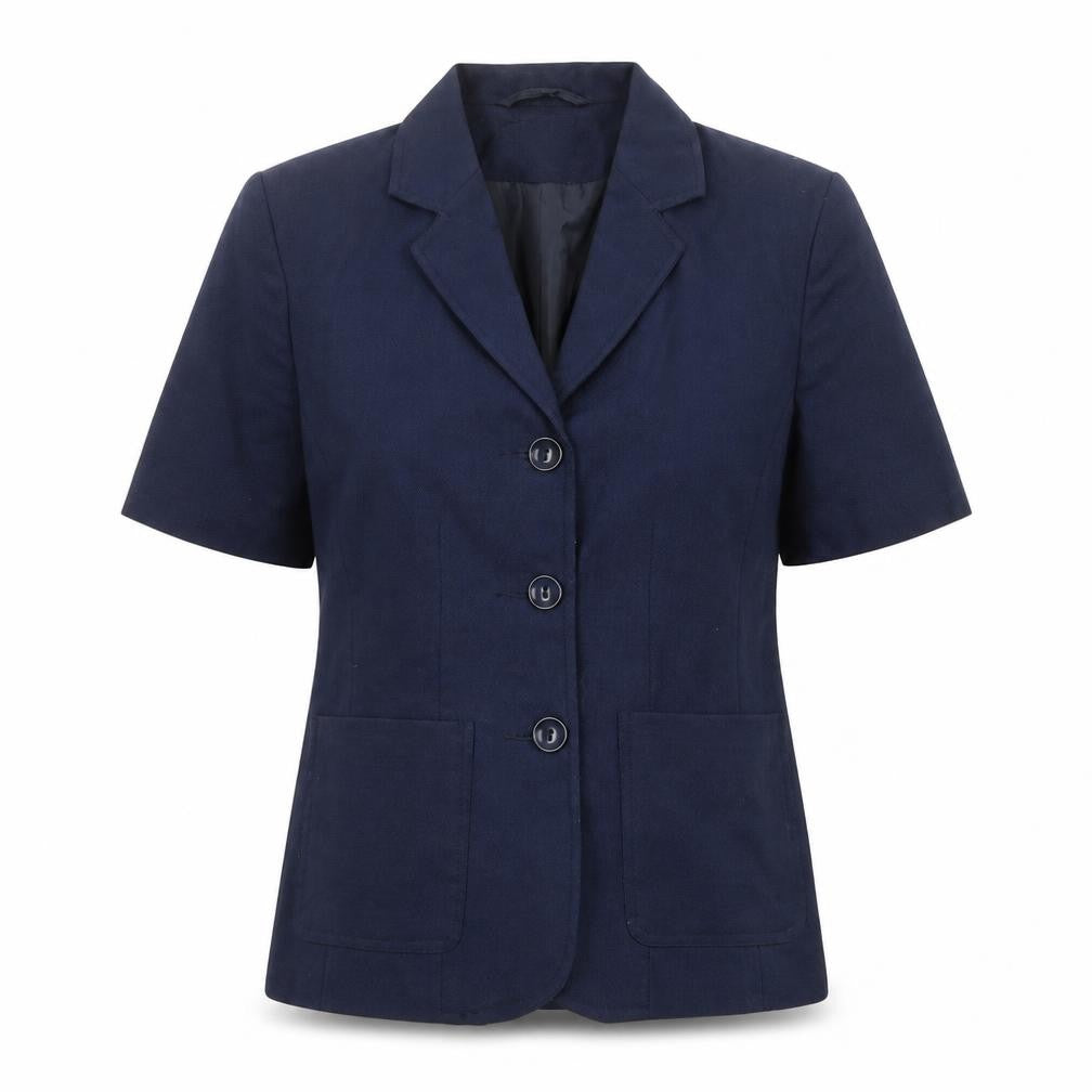 Susan Berman Womens Blue Polyester Jacket Blazer Size 10