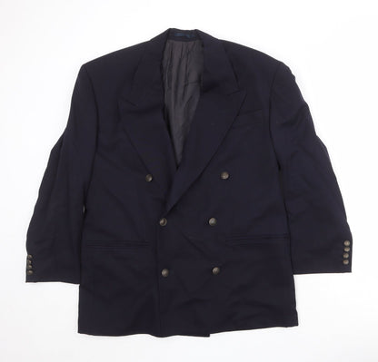 Next Mens Blue Wool Jacket Suit Jacket Size 40 Regular