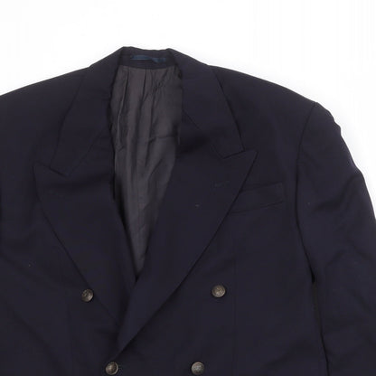 Next Mens Blue Wool Jacket Suit Jacket Size 40 Regular