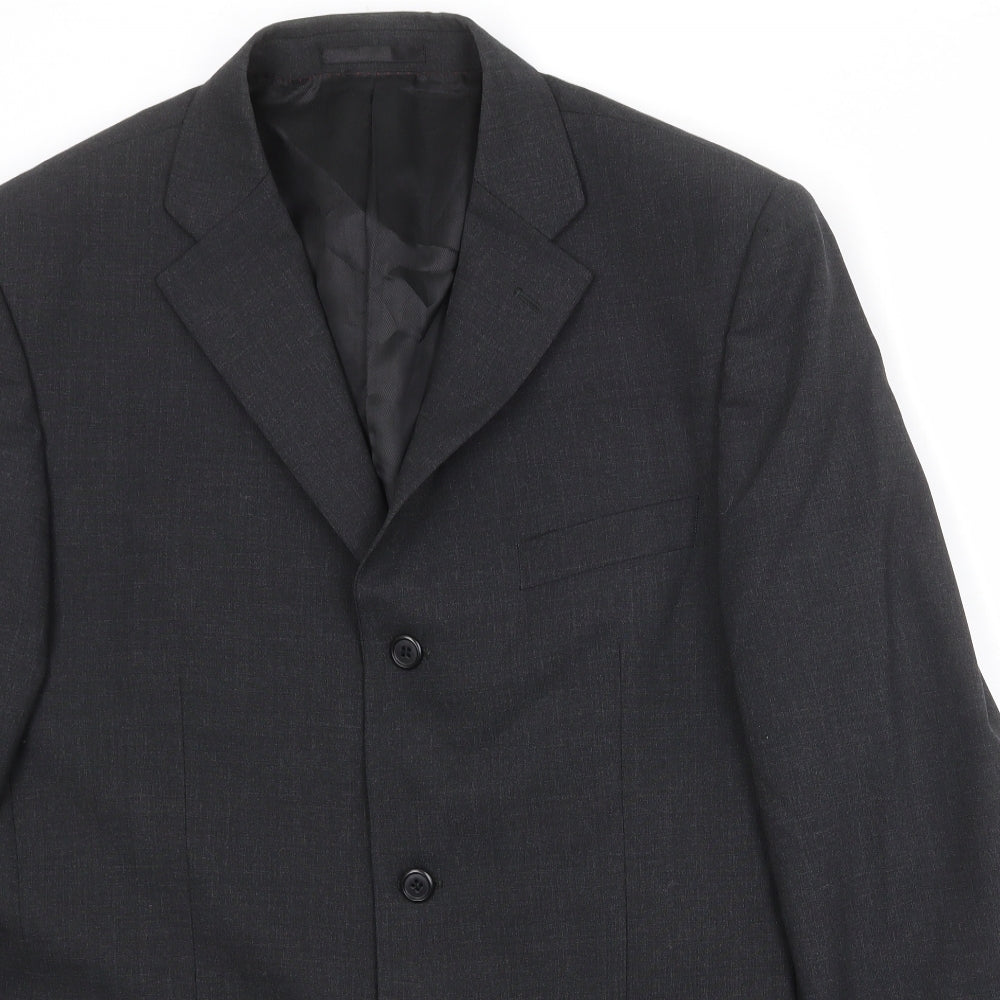Charlton Grey Mens Grey Polyester Jacket Suit Jacket Size 42 Regular