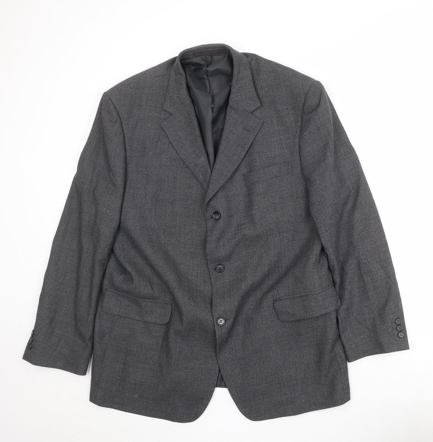Marks and Spencer Mens Grey Polyester Jacket Suit Jacket Size 44 Regular