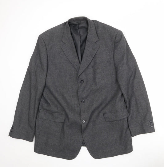 Marks and Spencer Mens Grey Polyester Jacket Suit Jacket Size 44 Regular