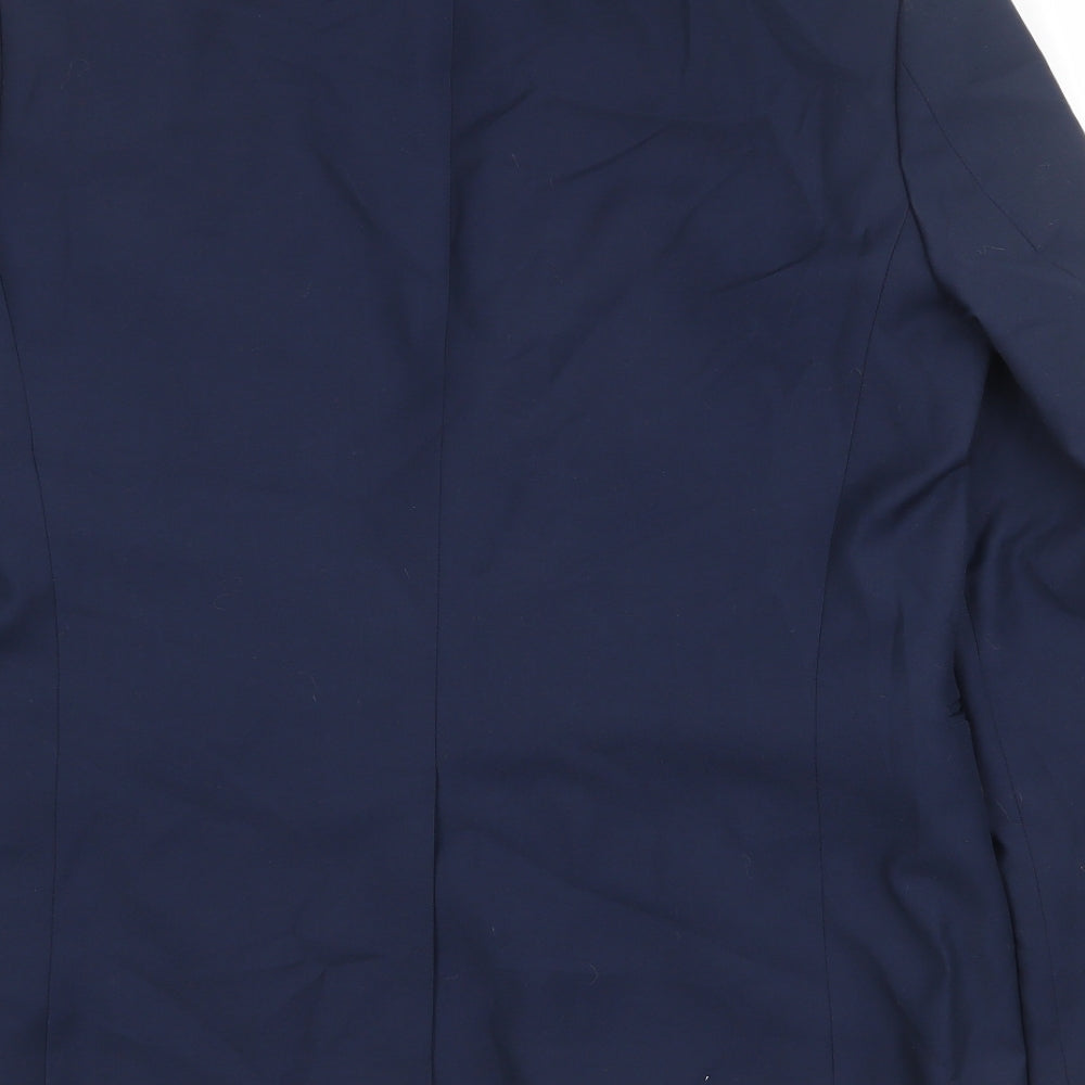 Burton Mens Blue Polyester Jacket Suit Jacket Size 40 Regular